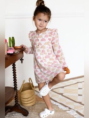 Emerson Fry Little Fry Little Dress in Family Rainbow